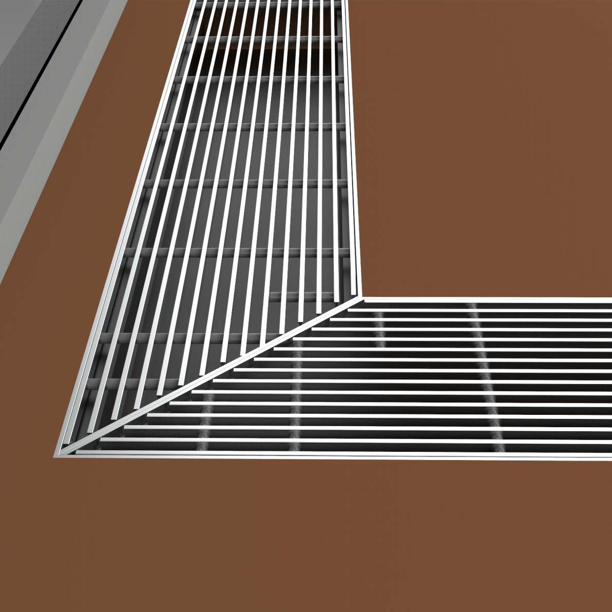 Rendering Zehnder Terraline Neo Decorative radiator Top view