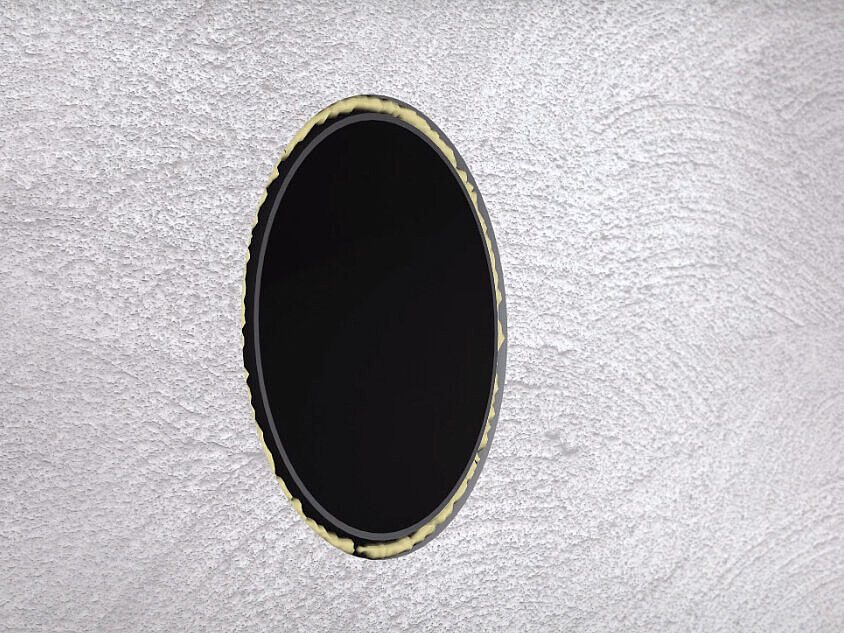 Pose d’une ventilation pour pièces individuelles sur un mur extérieur