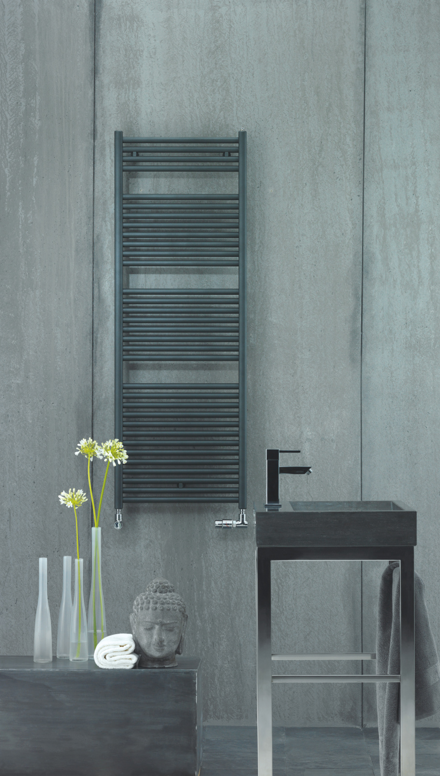 Zehnder_RAD_Toga-HY_grey_TO Rendering Zehnder Toga Decorative radiator Front view