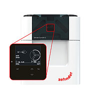 Zehnder ComofAir Q avec l’écran L’écran sur l’appareil ComfoAir Q