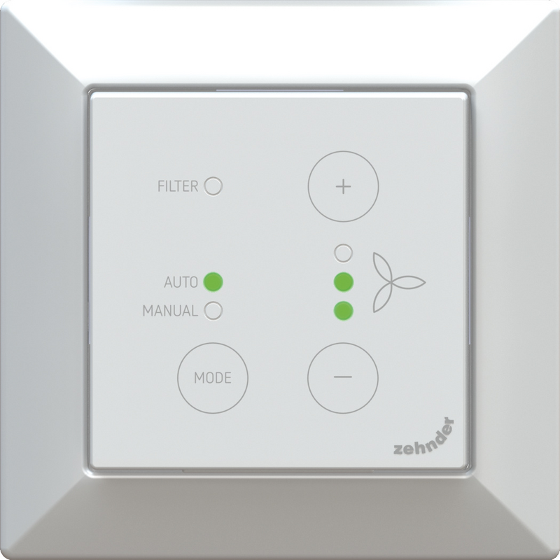 Cut-Out Zehnder ComfoSwitch C Comfortable indoor ventilation Front view