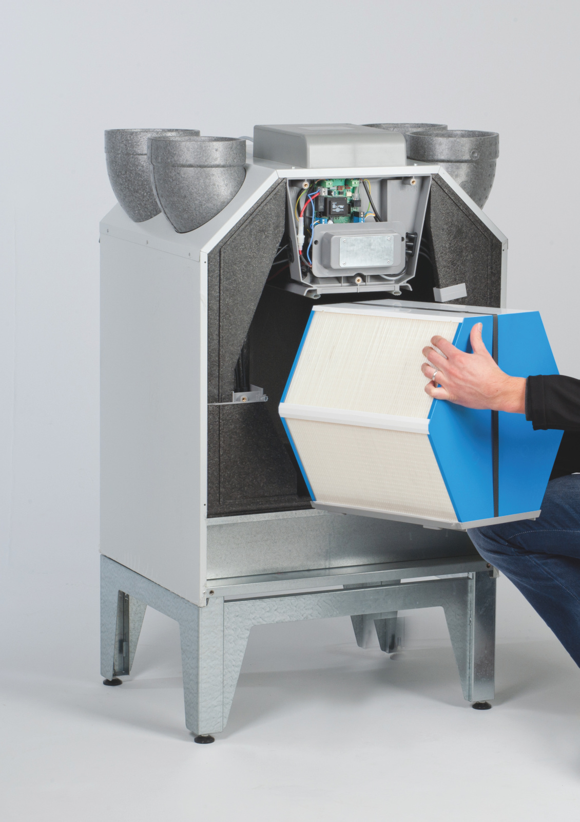 enthalpy exchanger, people, cleaning