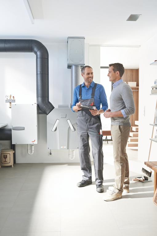 Zehnder_CSY_System_CA350_basement_installer_client_contract Rendering Zehnder ComfoAir 350 Comfortable indoor ventilation Front view