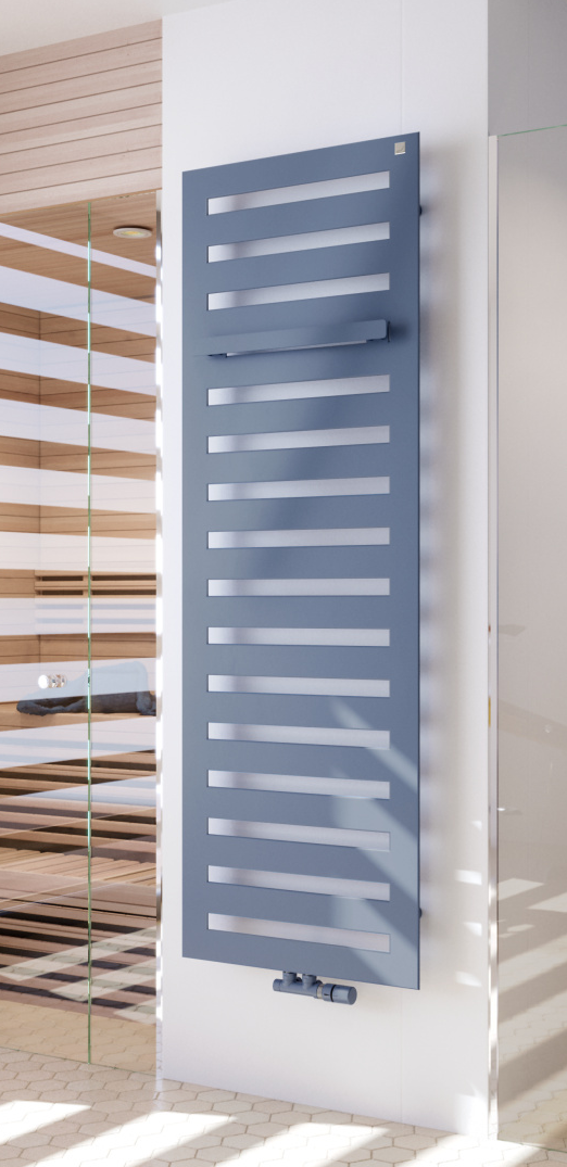 Zehnder_RAD_Metropolitan-Bar_MEP-180-060_Coloured-Bar_PigeonBlue_milieu_Bathroom Rendering Zehnder Metropolitan Bar Decorative radiator