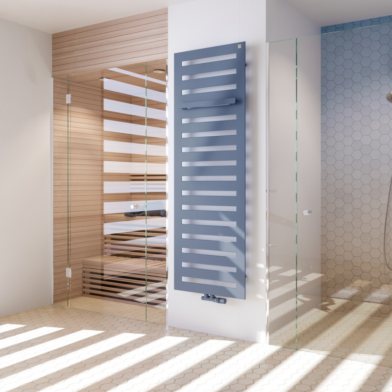 Rendering Zehnder Metropolitan Bar Decorative radiator Angled view