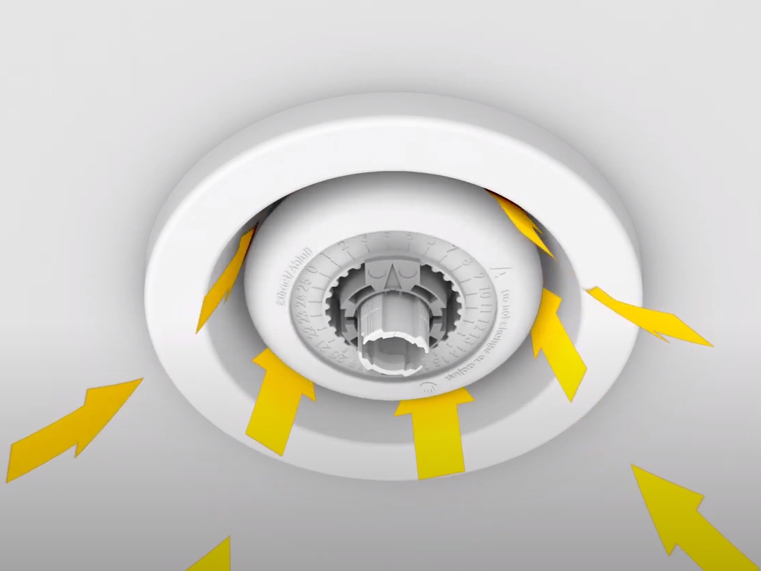 Portata regolabile Valvola a disco per aria aspirata Zehnder ComfoValve Luna E Portata regolabile valvola a disco per aria aspirata Luna E