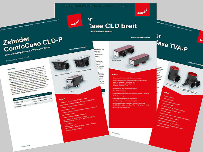 Technische Spezifikationen Zehnder ComfoCase