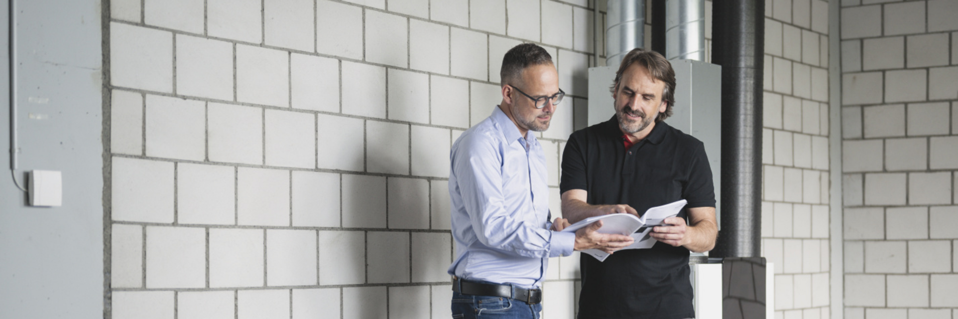 CA Q, comfo Air Q, Installer, Shooting, people, basement, technical room,