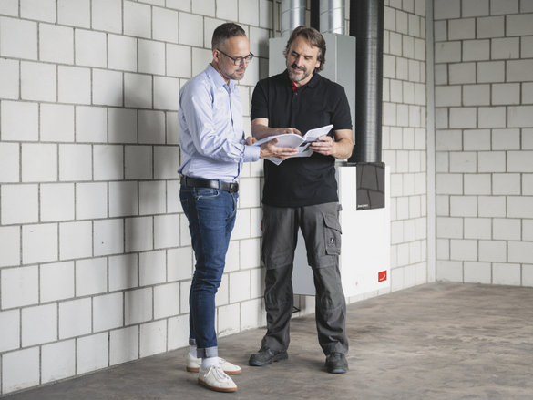 CA Q, comfo Air Q, Installer, Shooting, people, basement, technical room,