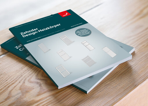 Zehnder Preislisten Preislisten liegen auf Tisch