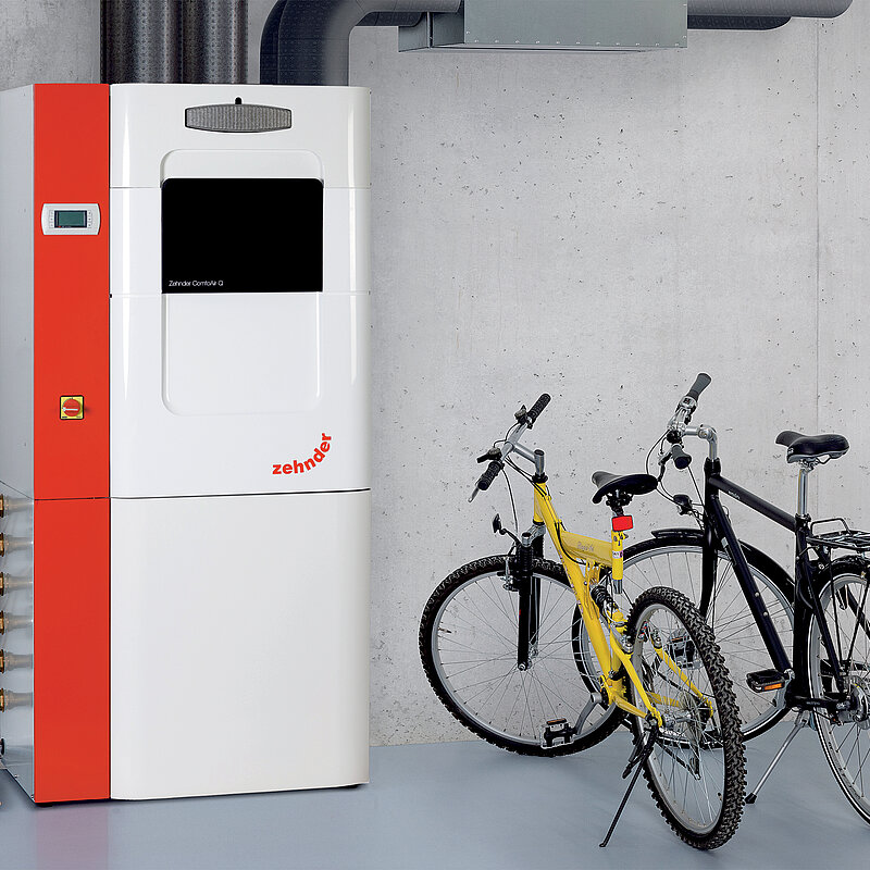 zehnder energiezentrale comfobox-q lueftung keller fahrrad