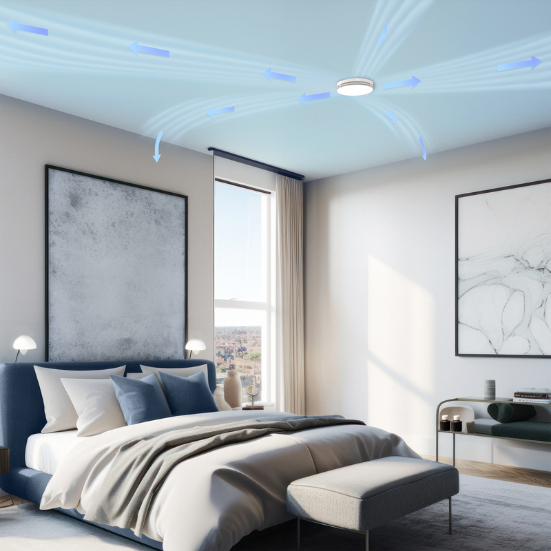 Schlafzimmer mit Zuluftventil