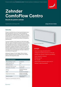 Zehnder-Ventilation-ComfoFlow Centro-SpecificationTechnique 905-202202-fr