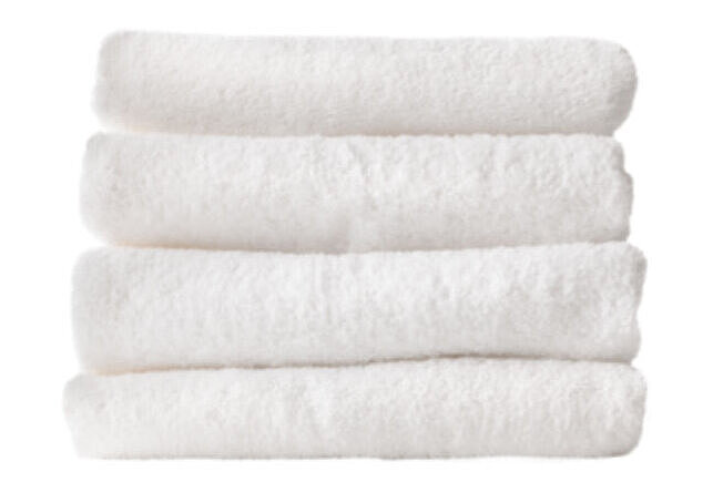 Weisse Handtücher Handtücher Stapel