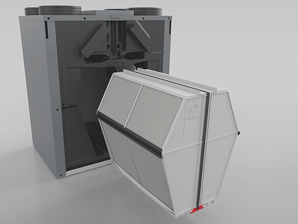 Kreuz-Gegenstrom-Enthalpietauscher, Wärme- und Feuchterückgewinnung
