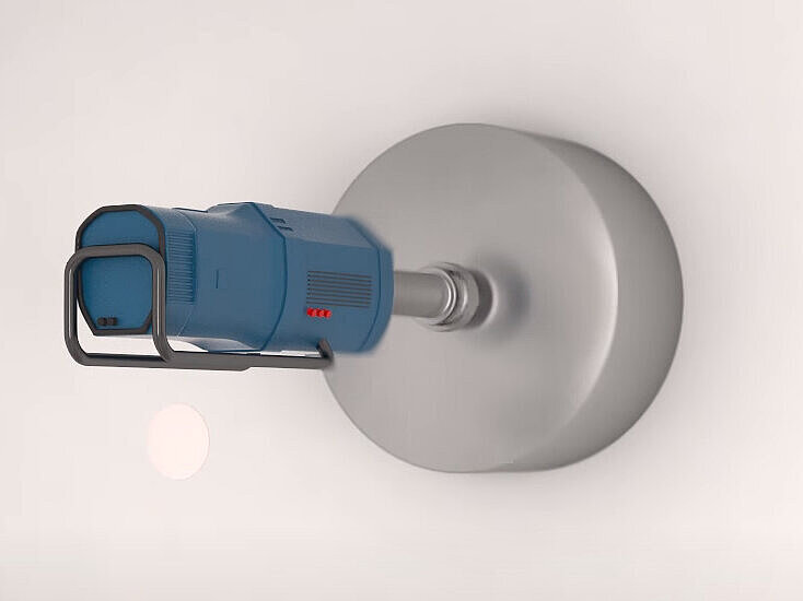 Kernlochbohrung Rendering Bohrung in Wand