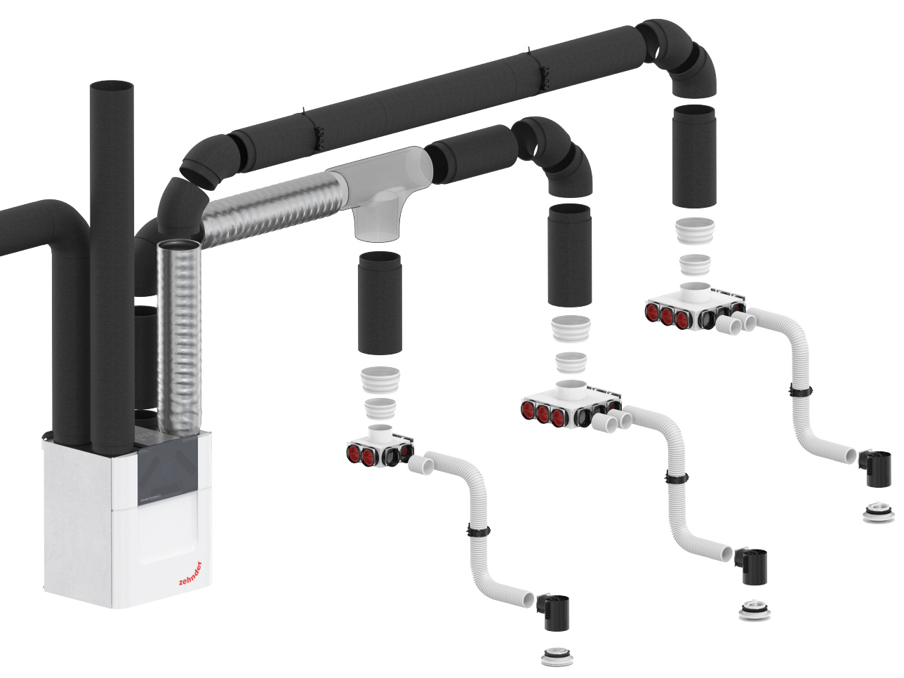 Sistema di ventilazione grafico distribuzione dell'aria
