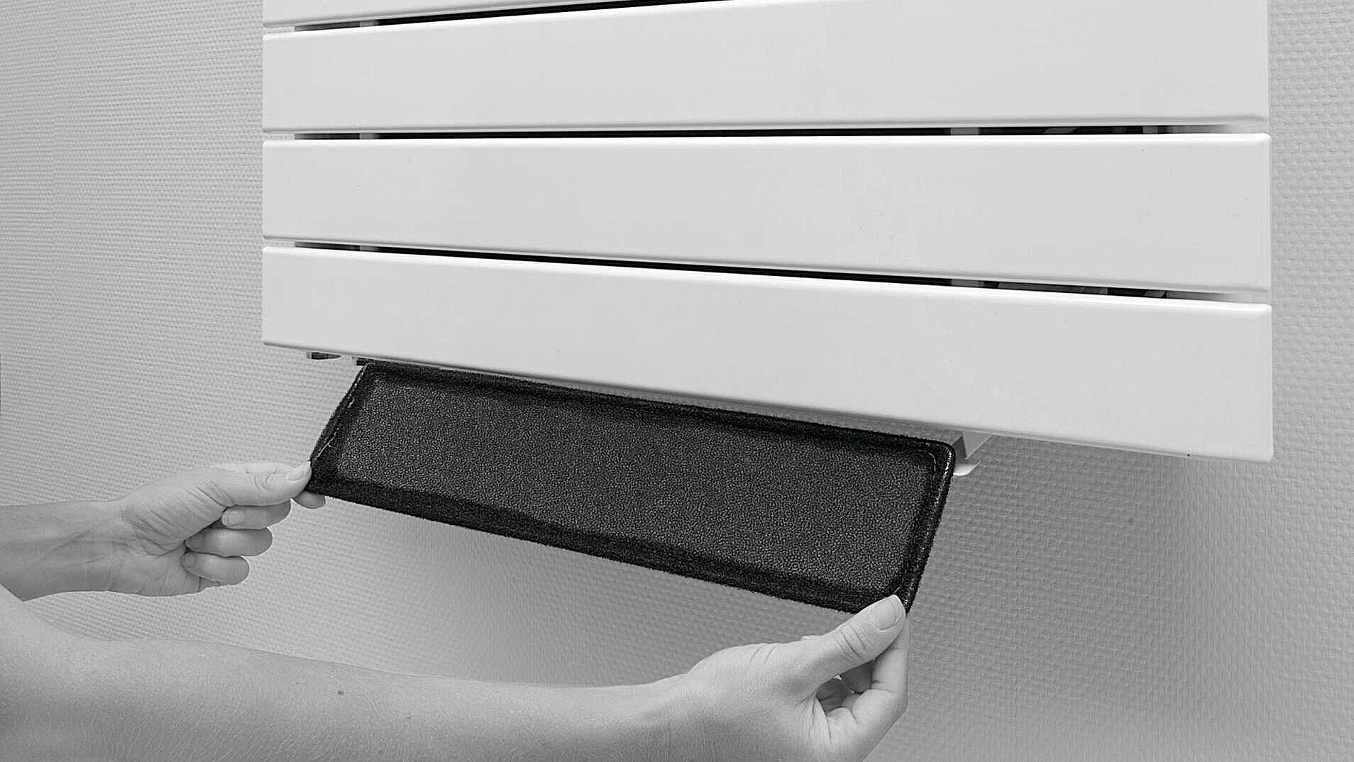 Filtro antipolvere nel Zehnder Nova Neo Filtro antipolvere nel corpo riscaldante Zehnder Nova Neo