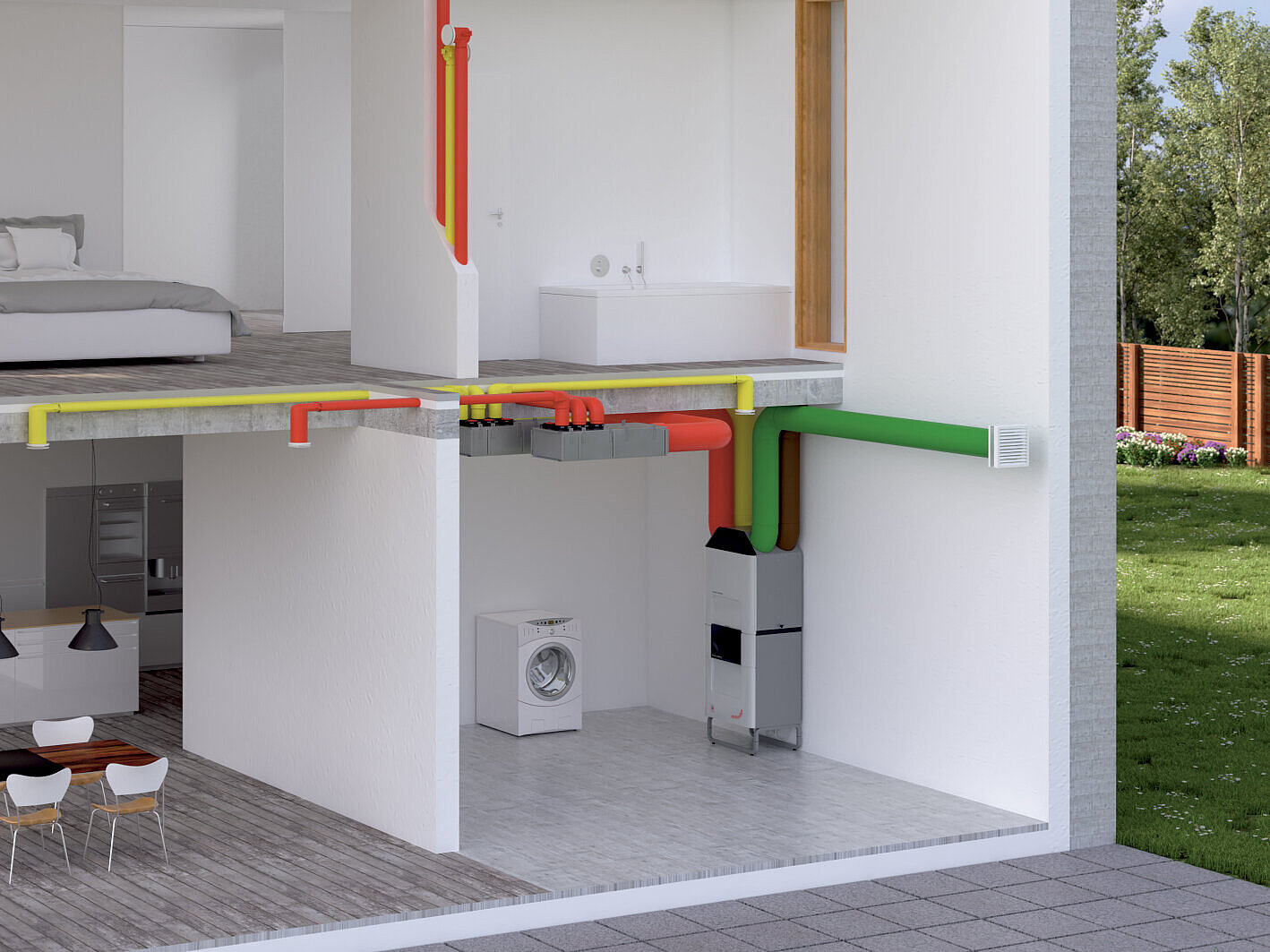 zehnder comfoclime hausgrafik