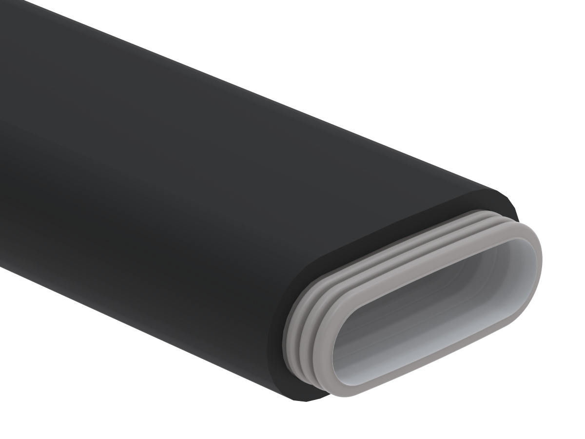 Les matériaux résistant à la corrosion  Rendering Zehnder ComfoTube Therm FL51 Comfortable indoor ventilation Angled view