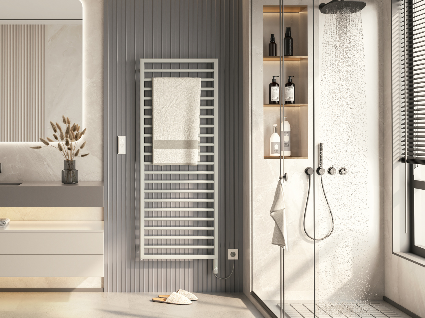 Heizkörper im Bad mit Heizpatrone IHC 