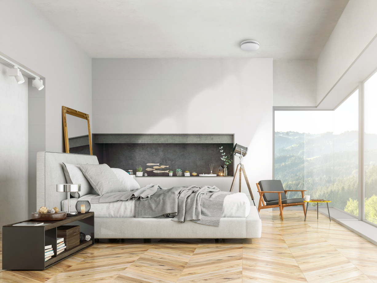 Vanne à clapet pour air frais dans la chambre à coucher Zehnder ComfoValve Luna S Soupape à disque dans la chambre à coucher