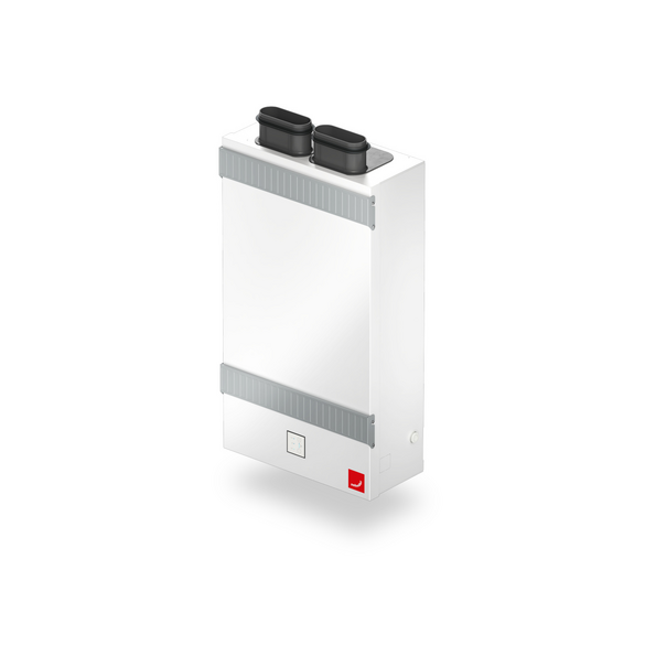 Cut-Out Zehnder ComfoAir Fit 100 Comfortable indoor ventilation Angled view