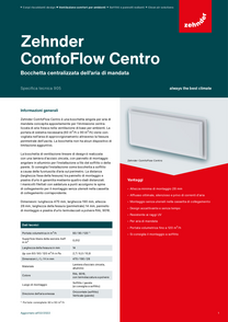 Zehnder-Ventilazione-ComfoFlow Centro-SpecificaTecnica 905-202202-it