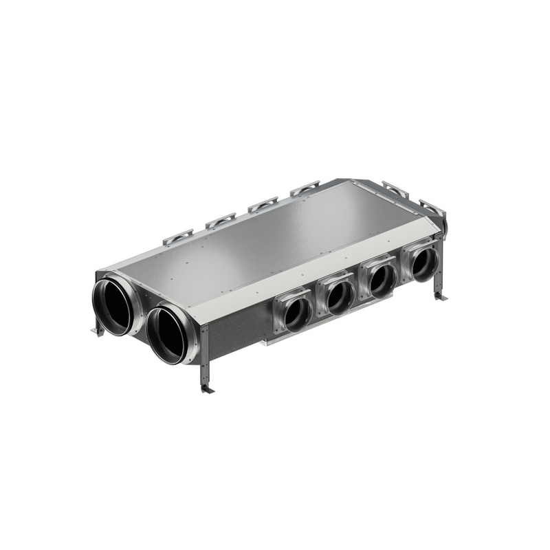 Cut-Out Zehnder ComfoCube UMV Comfortable indoor ventilation Angled view