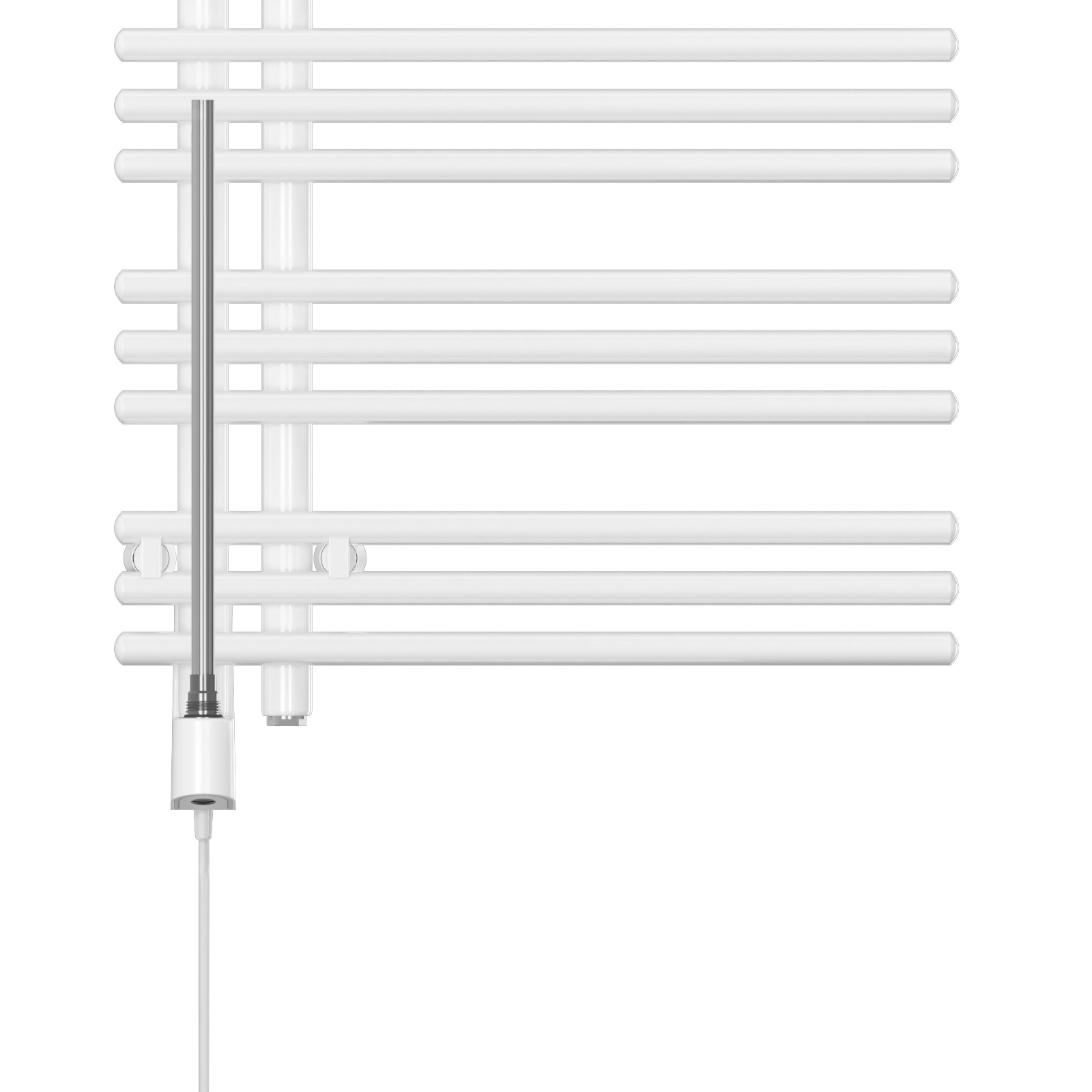 Zehnder_RAD_Yucca-Asym_EL_IHD_TrafficWhite_Detail_Cutout_Side Cut-Out Decorative radiator Side view