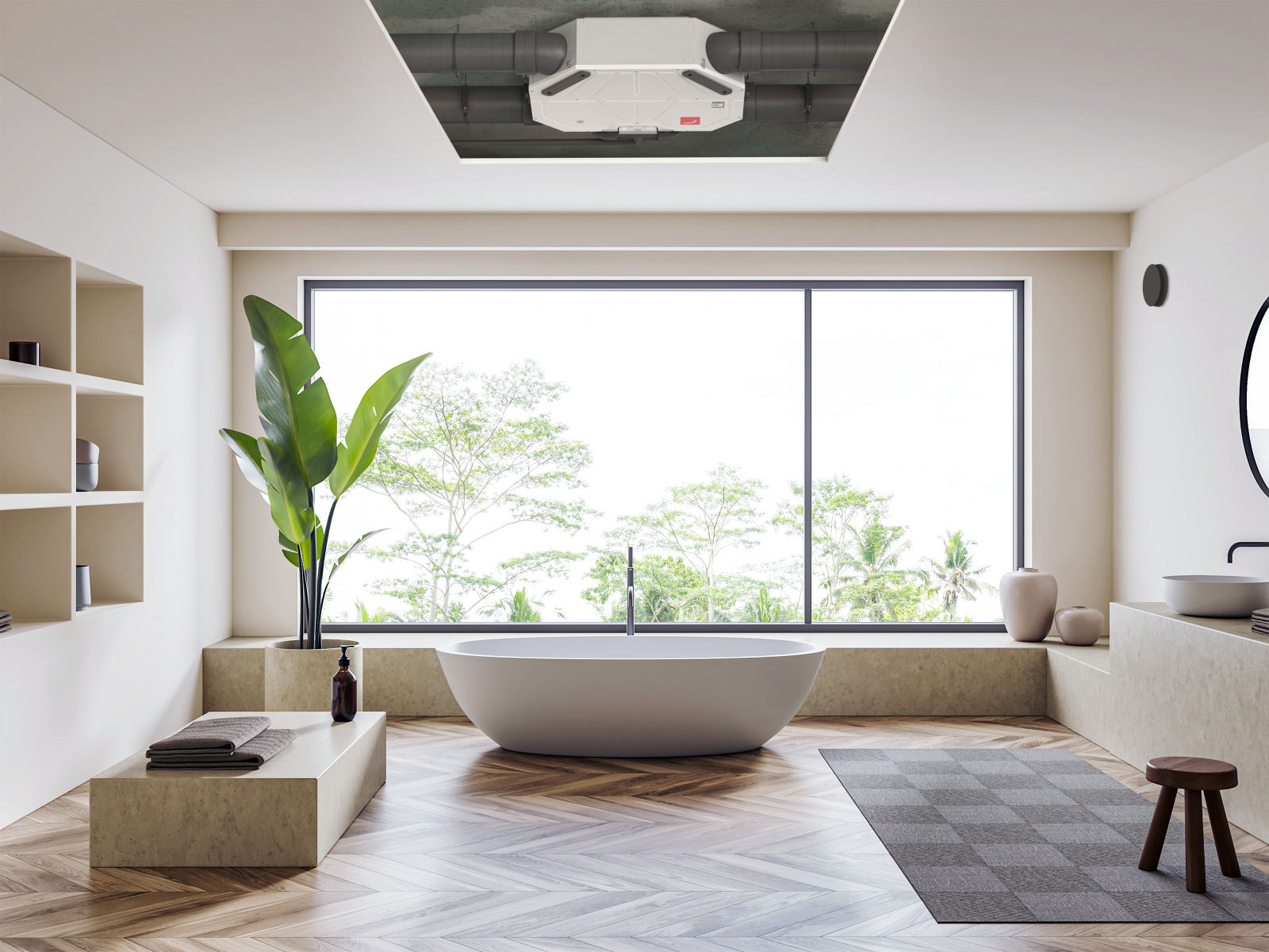 Zehnder ComfoAir Flex im Badezimmer