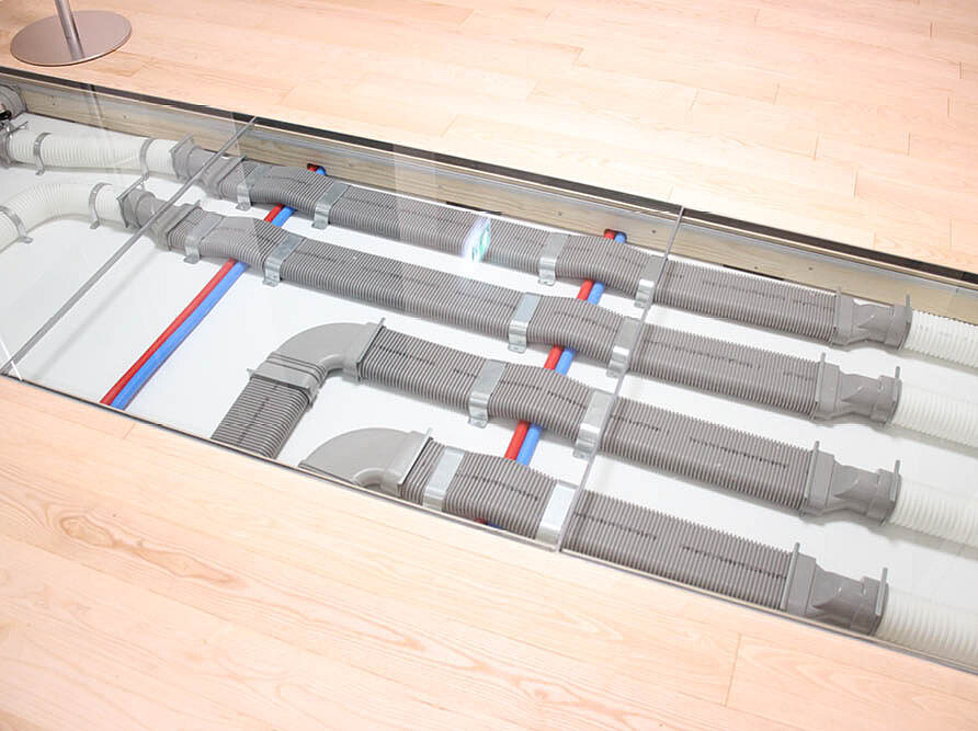 Lerninfrastruktur Installation Lüftungsrohre