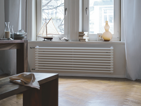 Rendering Zehnder Charleston Turned Decorative radiator Front view