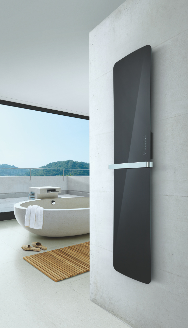 Rendering Zehnder Folio Glass Decorative radiator 