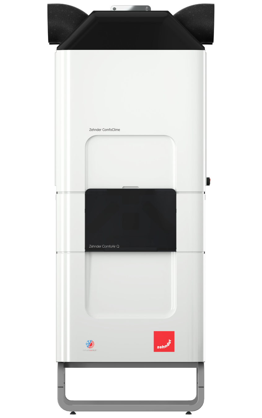 Lüftungsgerät ComfoAir Q mit Aufsatz Lüftungsgerät ComfoAir Q mit Aufsatz