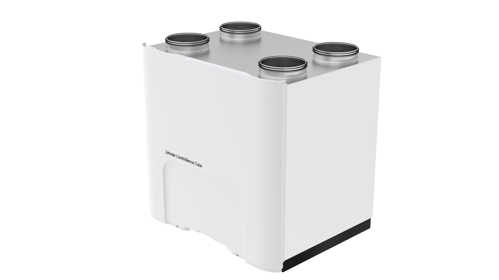 Cut-Out Zehnder ComfoSilence Cube Comfortable indoor ventilation Angled view