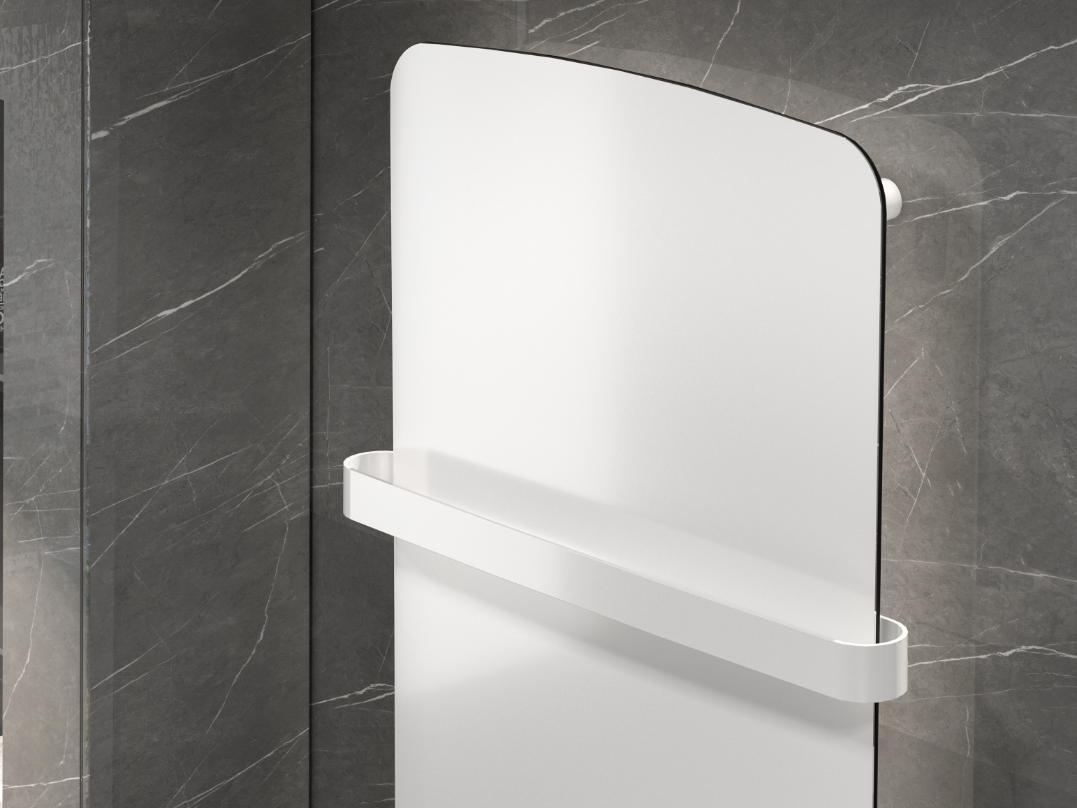 Rendering Zehnder Folio Belt Decorative radiator Angled view