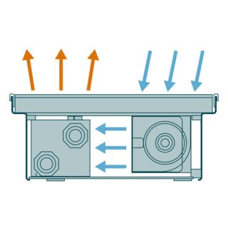Zehnder_RAD_Terraline_Air flow-underfloor convectors-fan-assisted-convection Zehnder, Terraline, Drawing, Illustration, graphic, function,