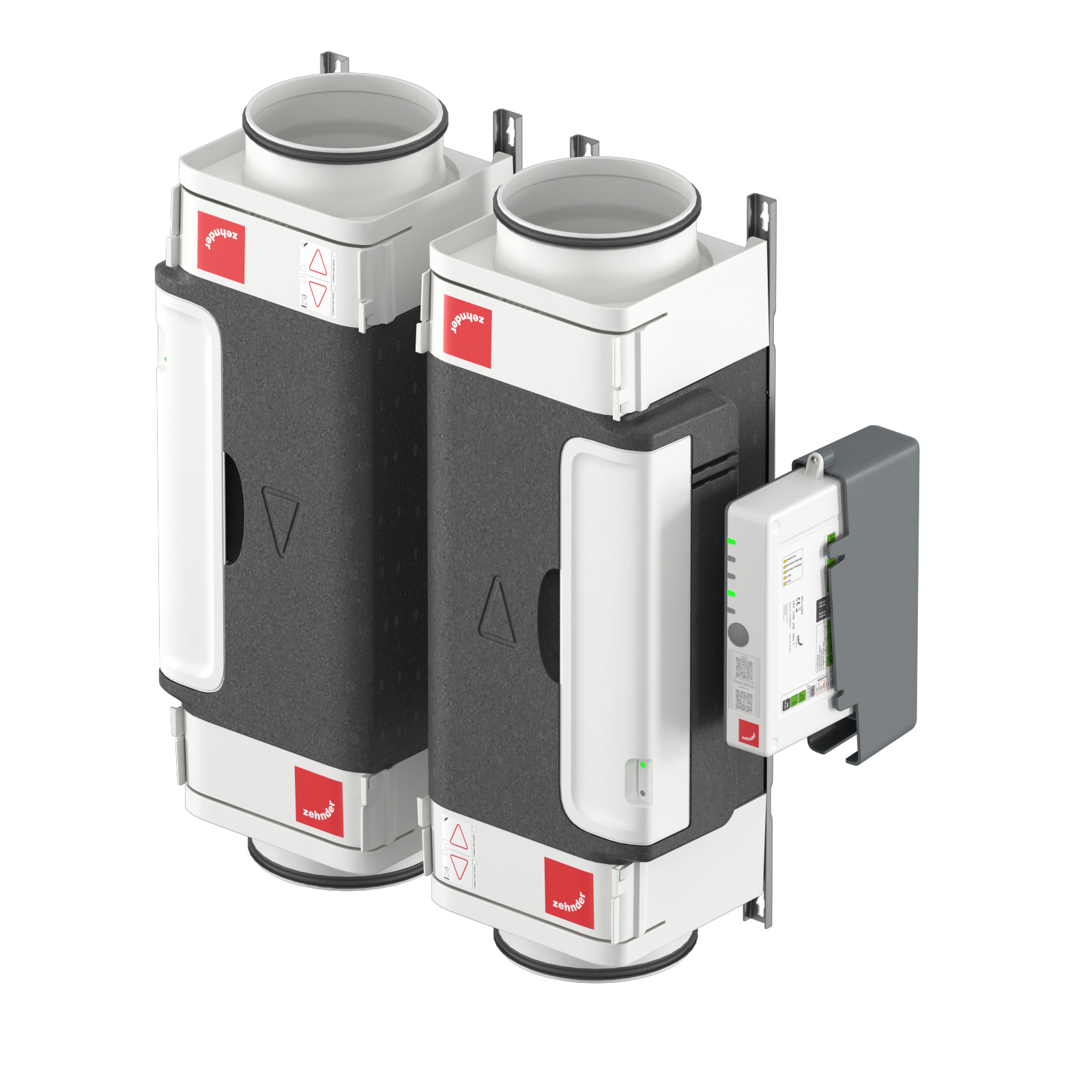 Cut-Out Zehnder ComfoVar Aero Comfortable indoor ventilation Angled view