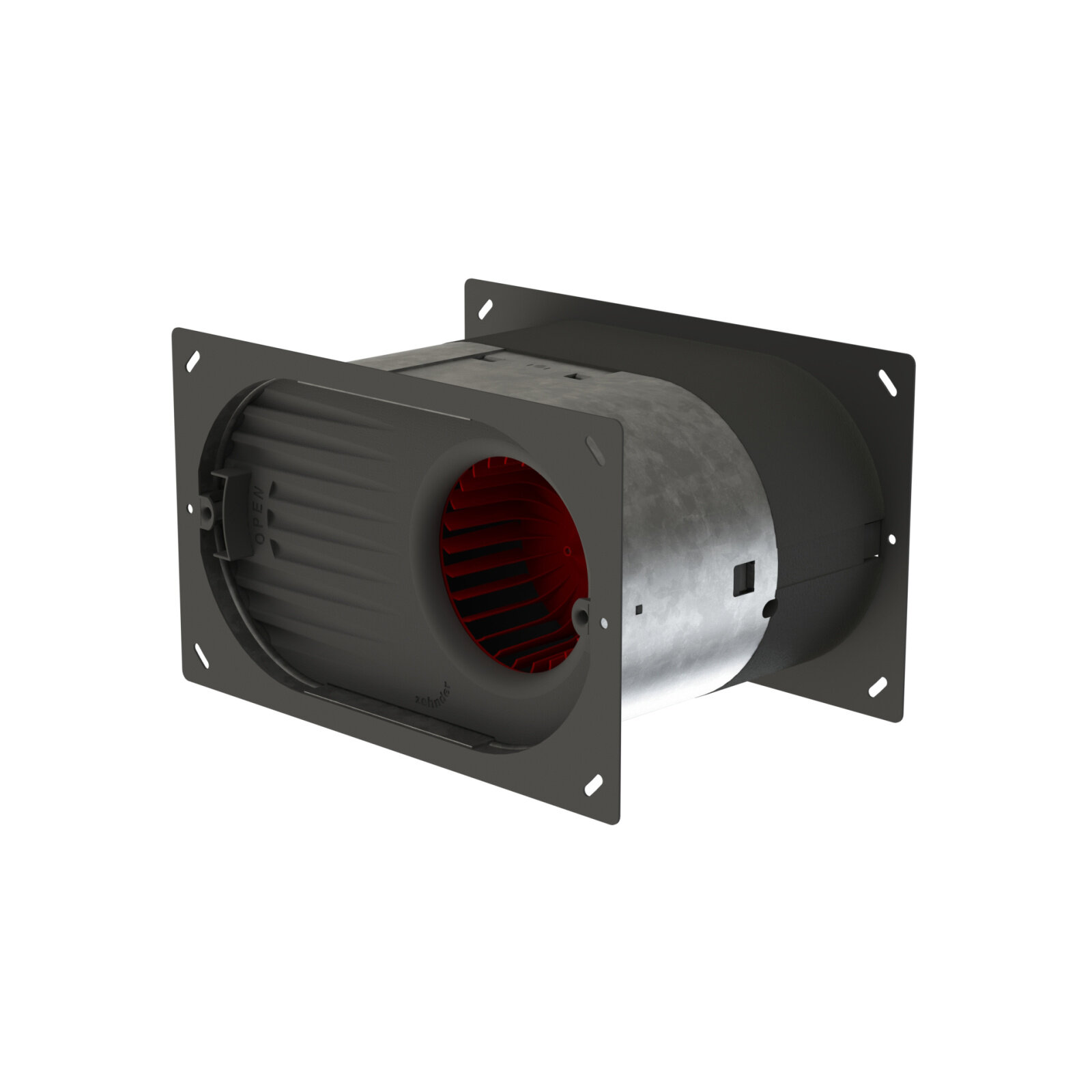 Cut-Out Zehnder ComfoDuct Activo S 60 Comfortable indoor ventilation Angled view