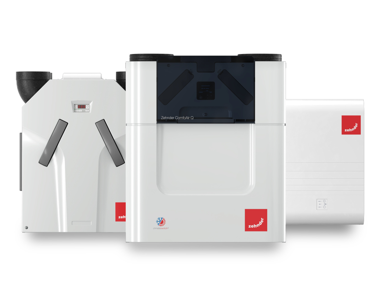 Appareils de ventilation Zehnderr ComfoAir Q, 350 et 70 Appareils de ventilation Zehnder