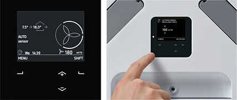 Mise en service facile Ecran de l’appareil de ventilation