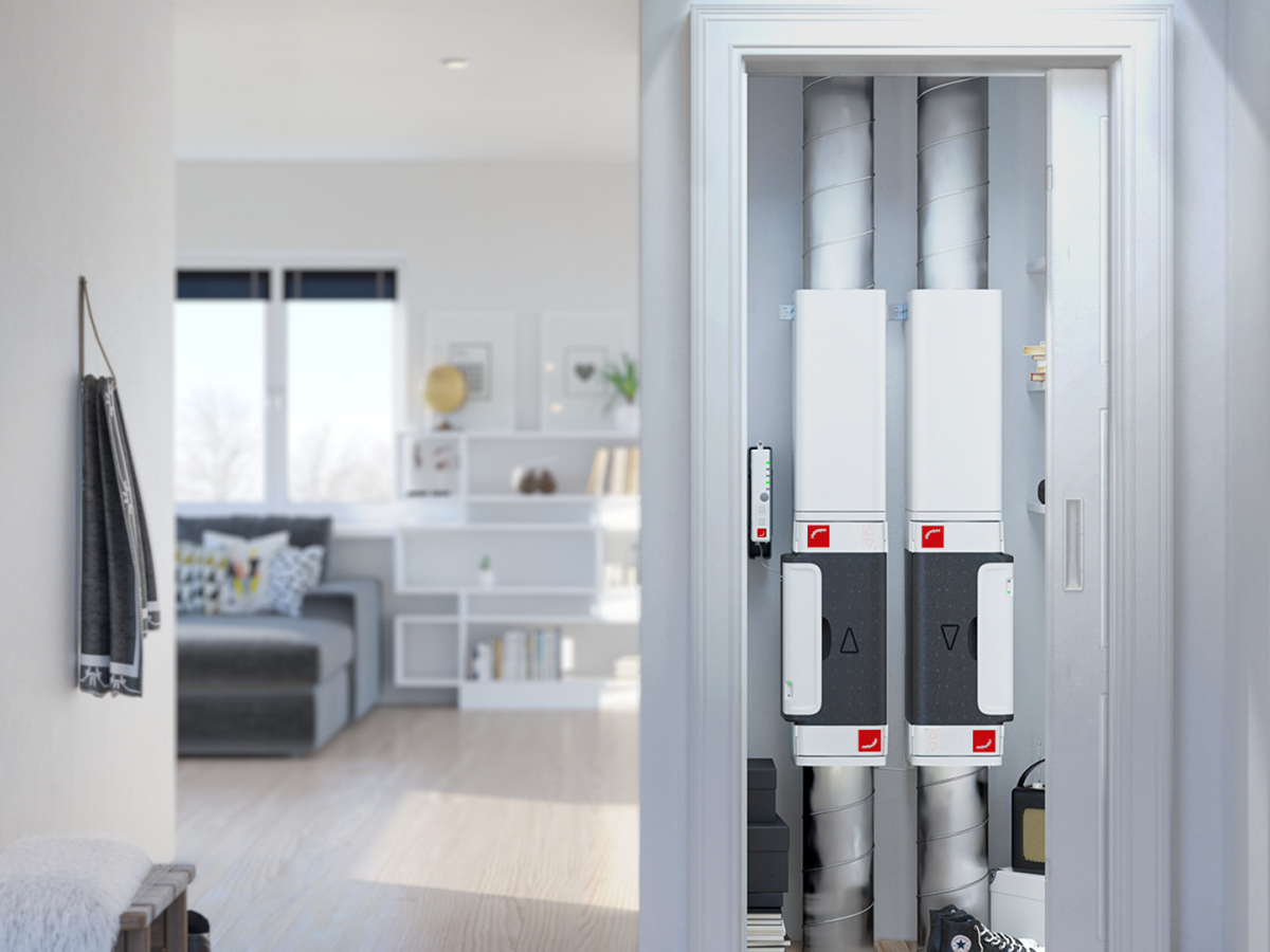 Wohnungslueftungsbox in Schrank Wohnungslueftungsbox in Schrank