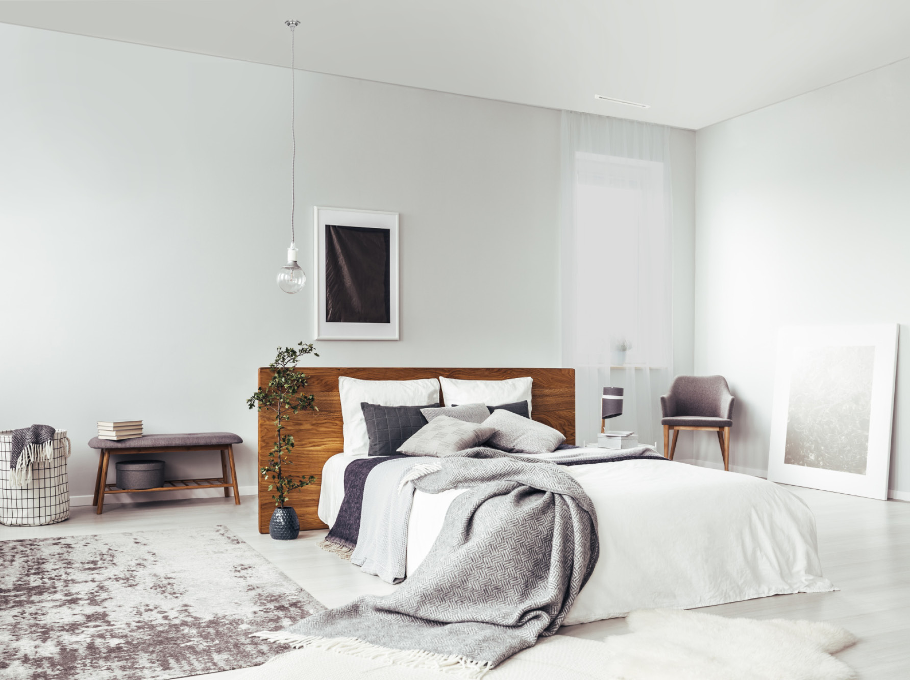 [Translate to Deutsch:] Schlafzimmer mit ComfoGrid Linea