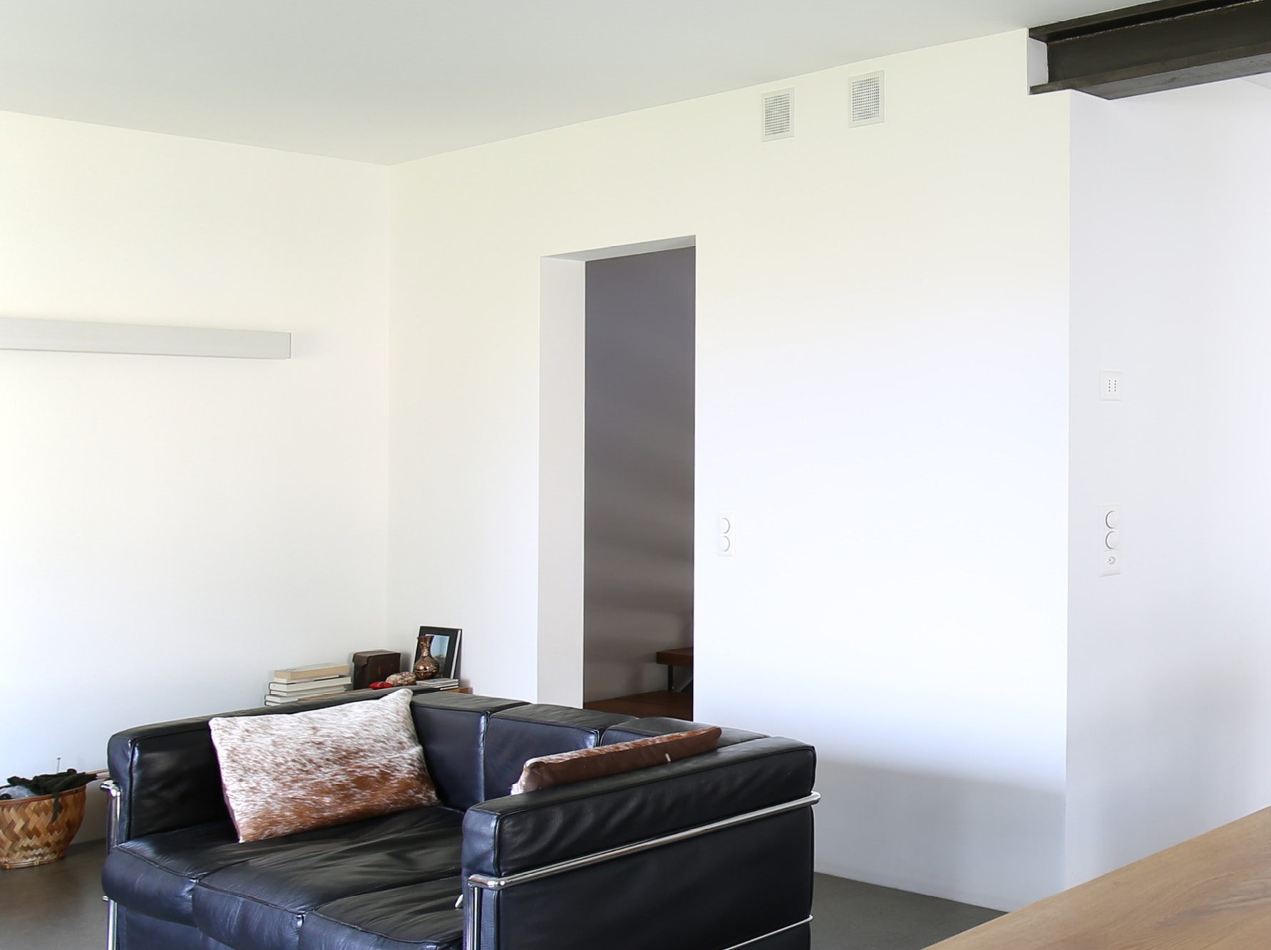 Wohnraum mit Design Luftgittern