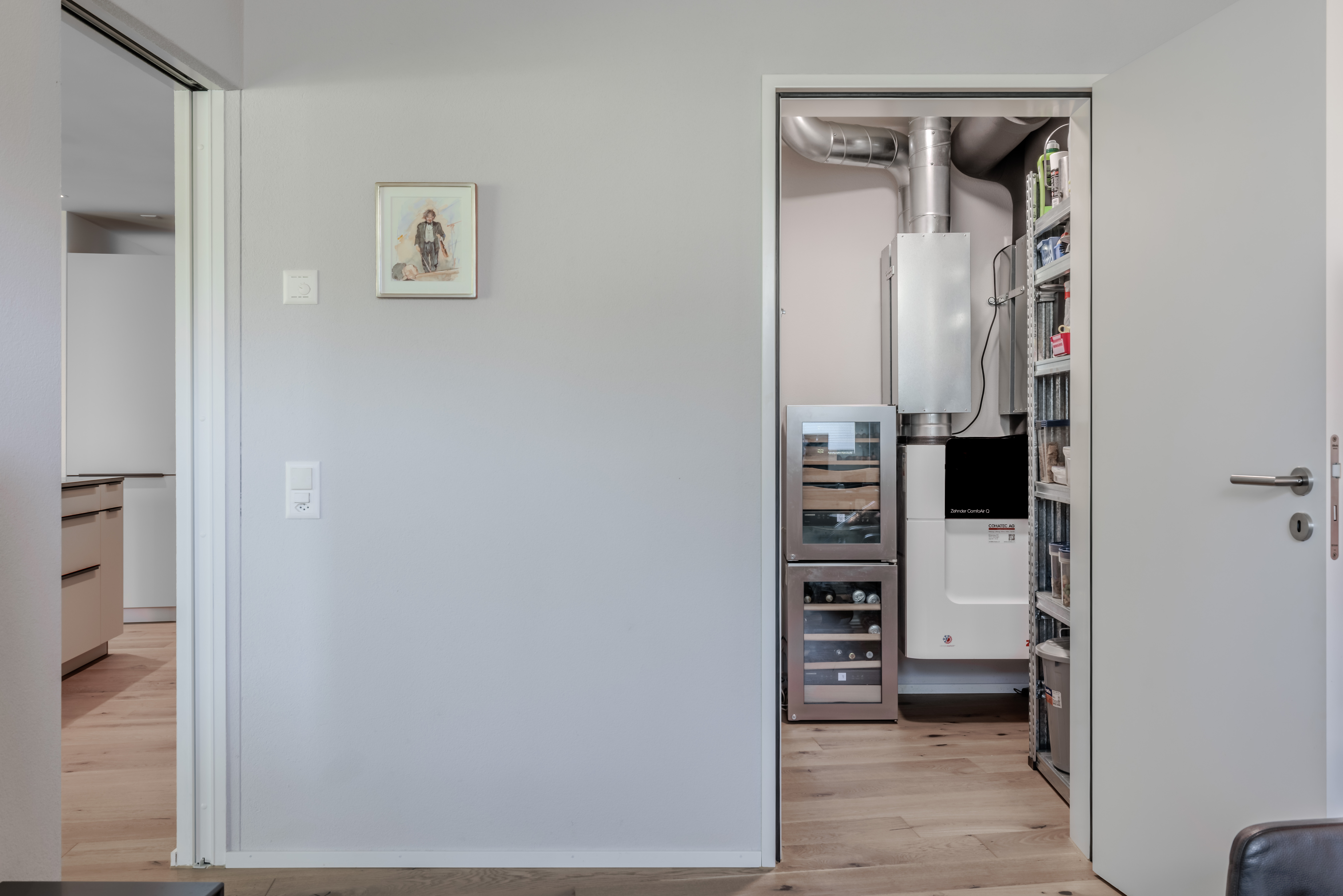 Zehnder ComfoAir Q in Abstellkammer