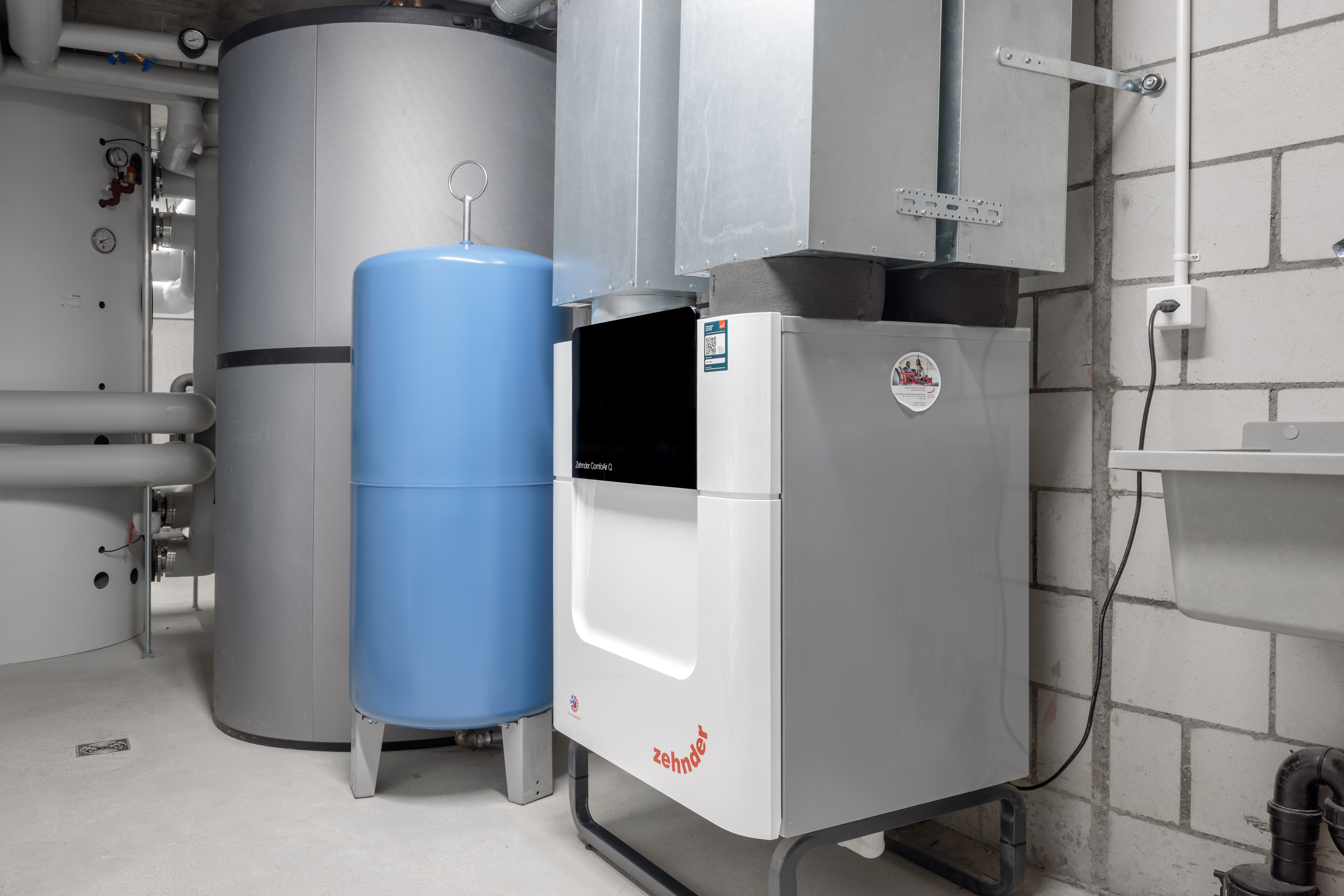 Zehnder ComfoAir Q im Haustechnikrraum