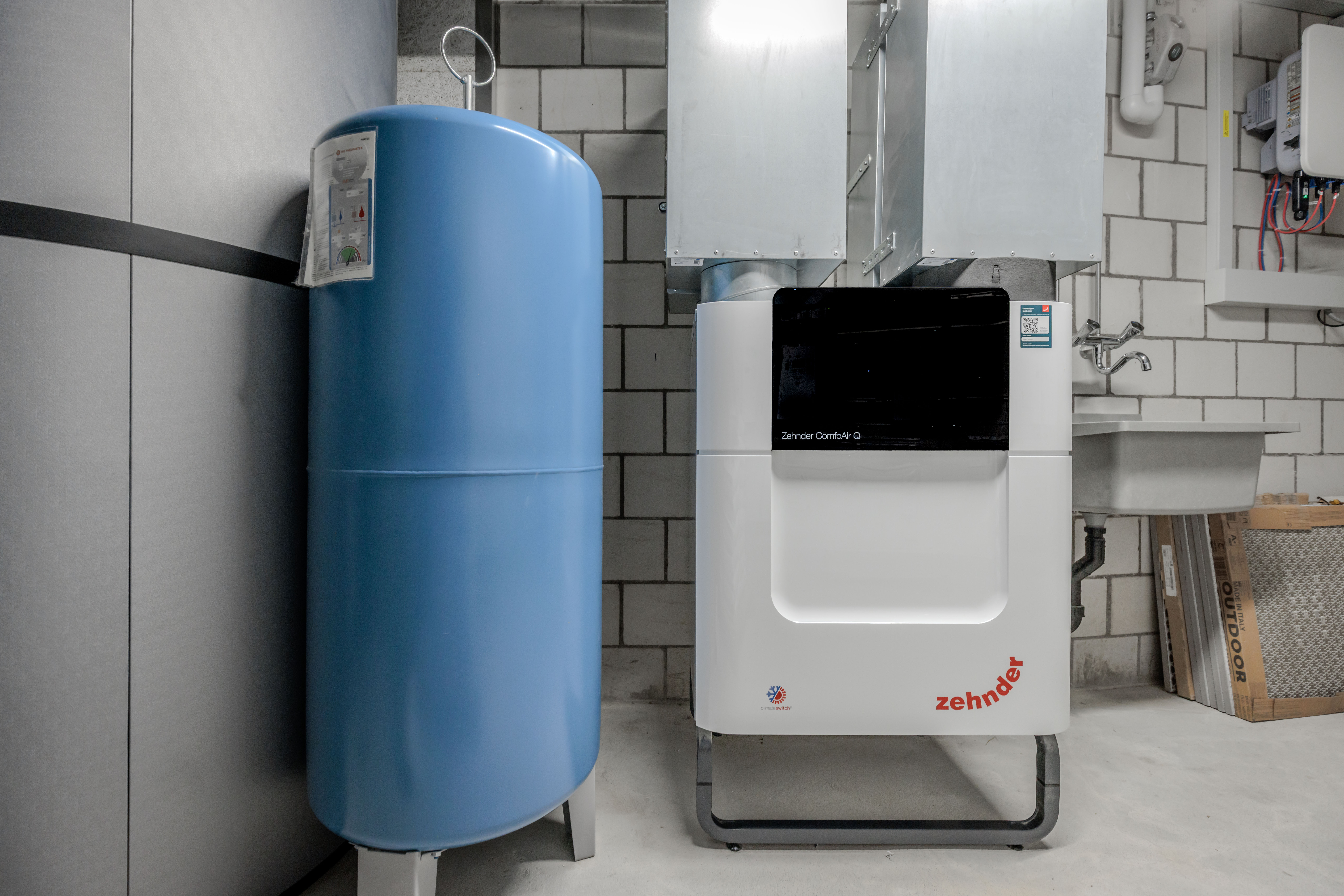 Zehnder ComfoAir Q im Haustechnikrraum