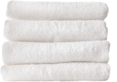 Serviettes de bain blanches Pile de serviettes